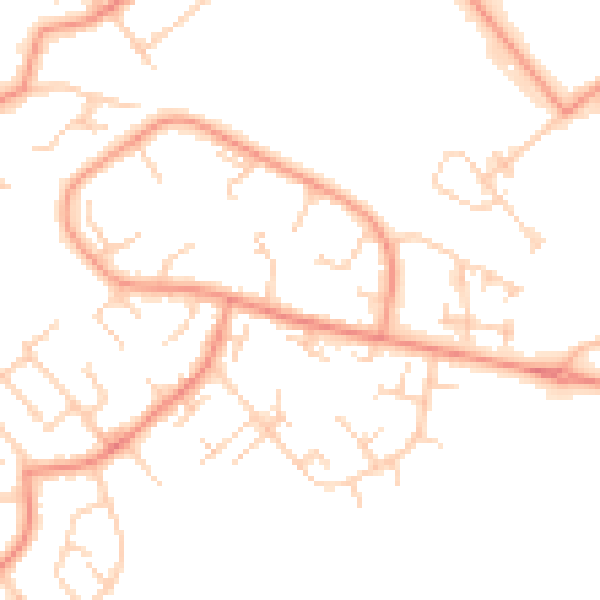 Daytime road noise heatmap for DN37 9LS