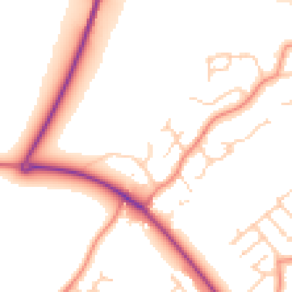 Daytime road noise heatmap for DN37 9NG