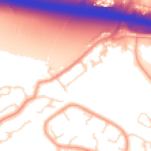 Daytime road noise heatmap for DN37 9NQ