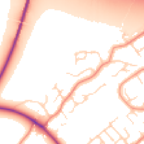 Daytime road noise heatmap for DN37 9NW