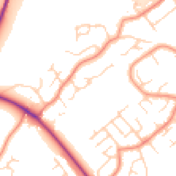 Daytime road noise heatmap for DN37 9PG