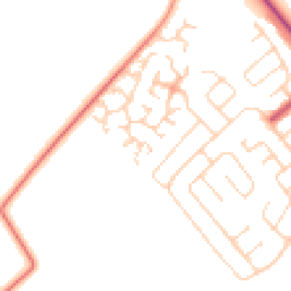 Daytime road noise heatmap for DN37 9PS