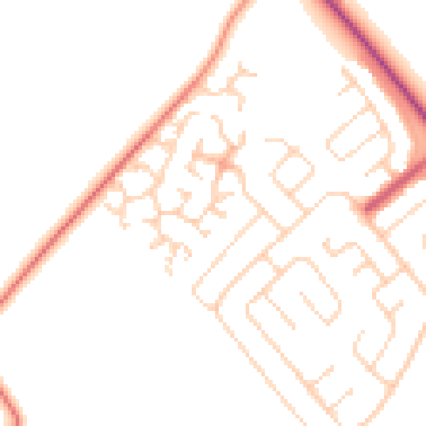 Daytime road noise heatmap for DN37 9SQ