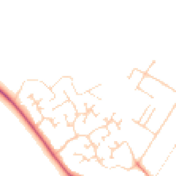 Daytime road noise heatmap for DN41 7AL