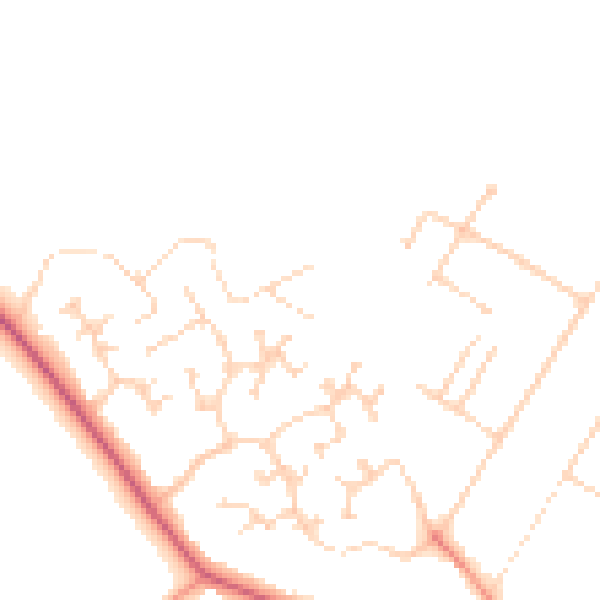 Daytime road noise heatmap for DN41 7AQ