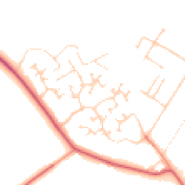 Daytime road noise heatmap for DN41 7JA