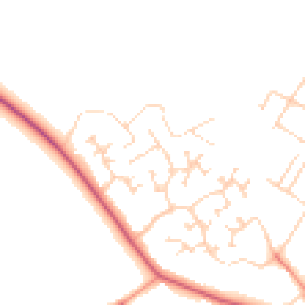 Daytime road noise heatmap for DN41 7JD