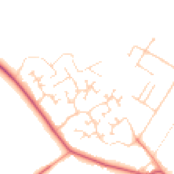Daytime road noise heatmap for DN41 7JE