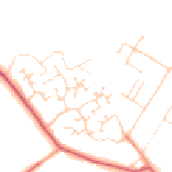Daytime road noise heatmap for DN41 7JG
