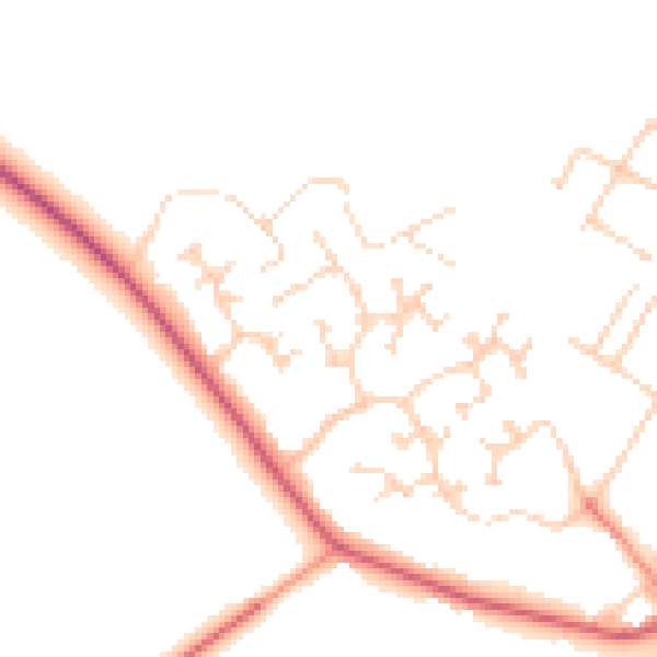 Daytime road noise heatmap for DN41 7JH