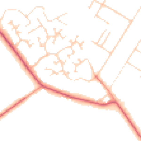 Daytime road noise heatmap for DN41 7JP