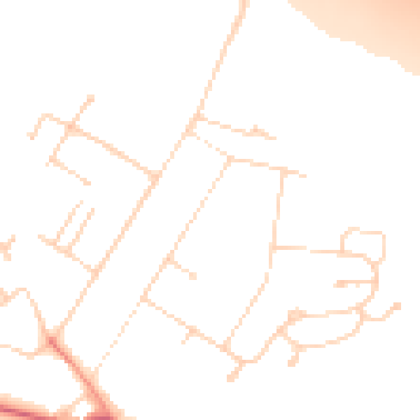 Daytime road noise heatmap for DN41 7ND