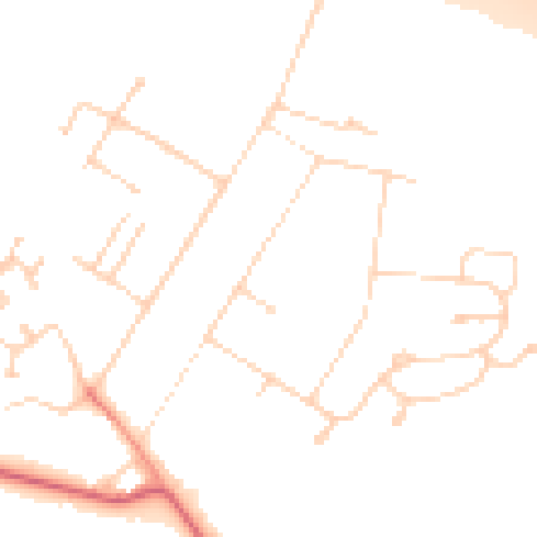 Daytime road noise heatmap for DN41 7NE