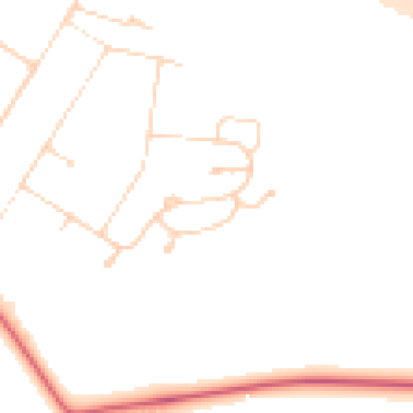 Daytime road noise heatmap for DN41 7NP