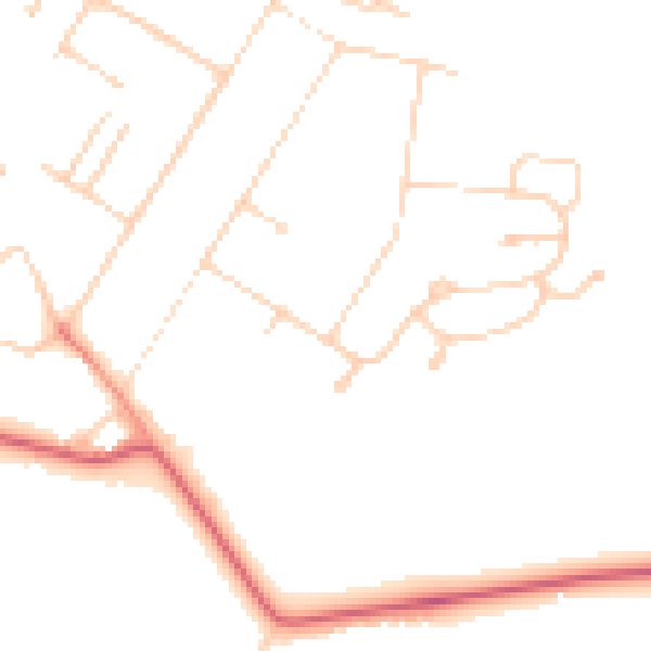 Daytime road noise heatmap for DN41 7NQ