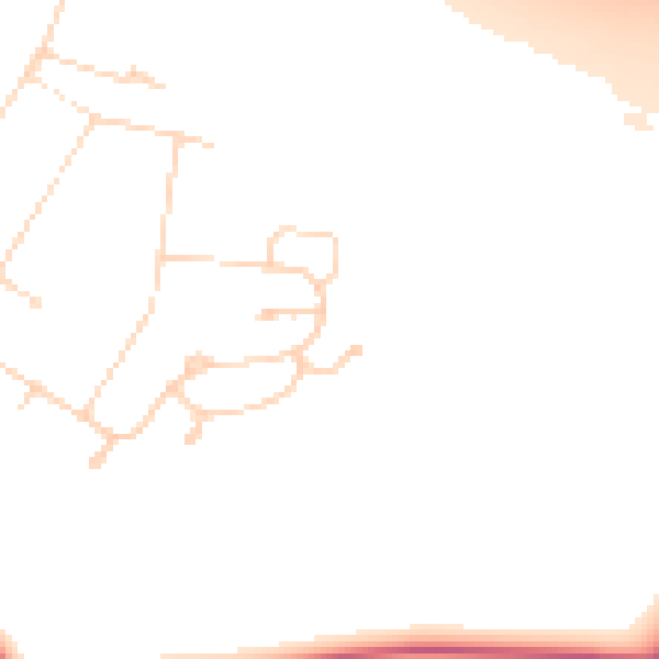 Daytime road noise heatmap for DN41 7NS
