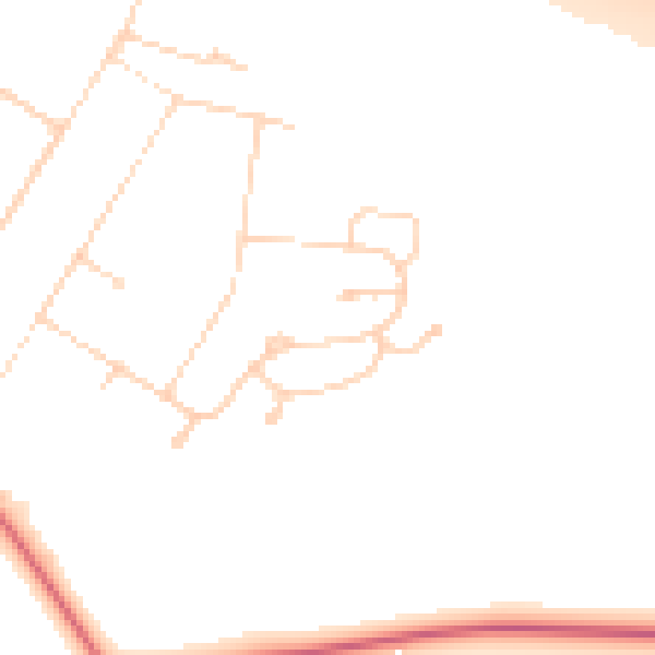Daytime road noise heatmap for DN41 7NW