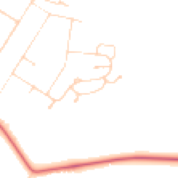 Daytime road noise heatmap for DN41 7PA