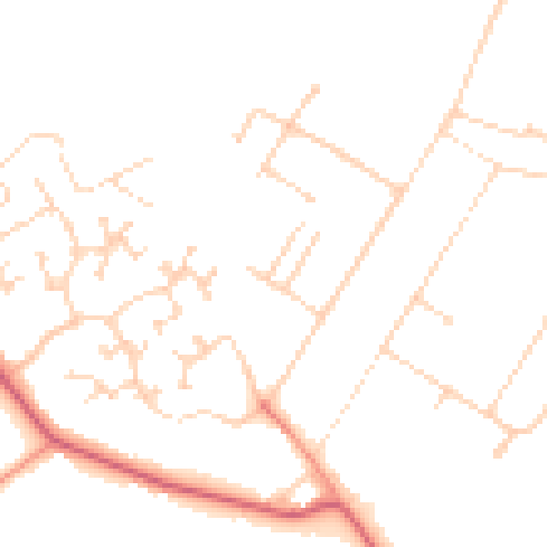 Daytime road noise heatmap for DN41 7PH