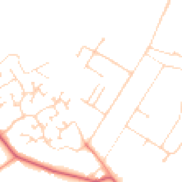 Daytime road noise heatmap for DN41 7PP