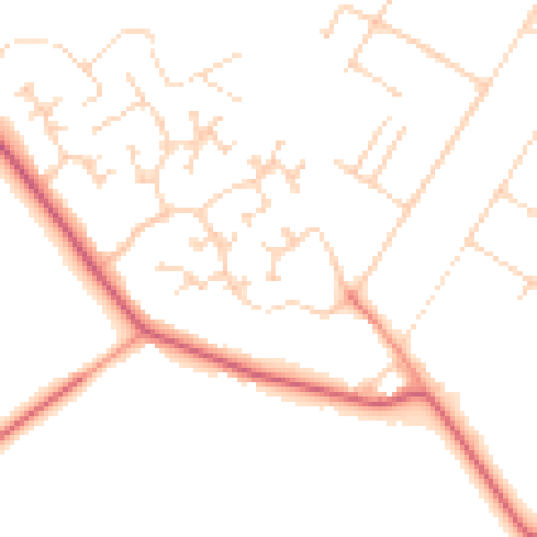 Daytime road noise heatmap for DN41 7PX