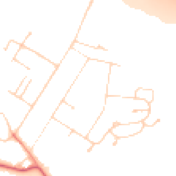 Daytime road noise heatmap for DN41 7SP
