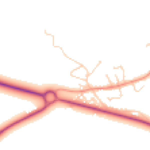 Daytime road noise heatmap for DN41 8AB