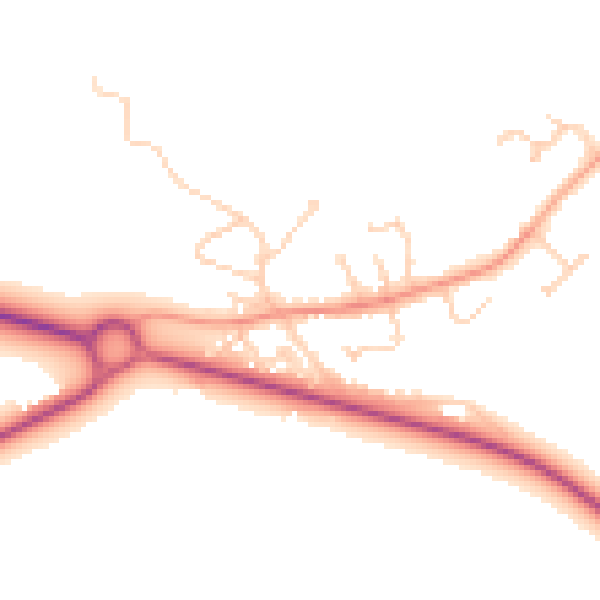 Daytime road noise heatmap for DN41 8AF