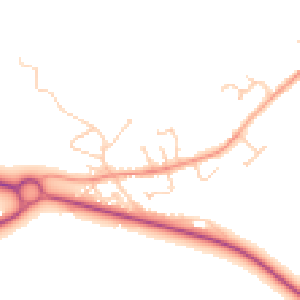 Daytime road noise heatmap for DN41 8AG