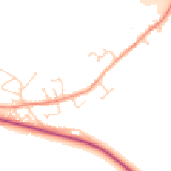 Daytime road noise heatmap for DN41 8AH