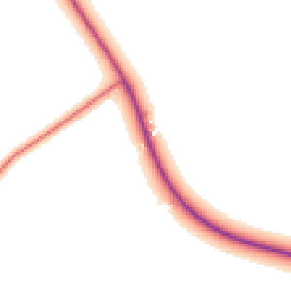 Daytime road noise heatmap for DN41 8BL