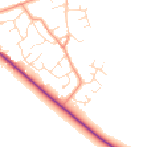Daytime road noise heatmap for DN41 8ER