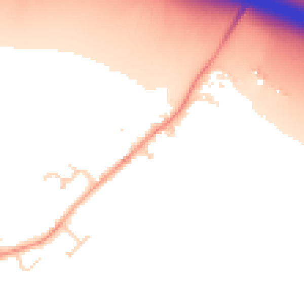 Daytime road noise heatmap for DN41 8FE