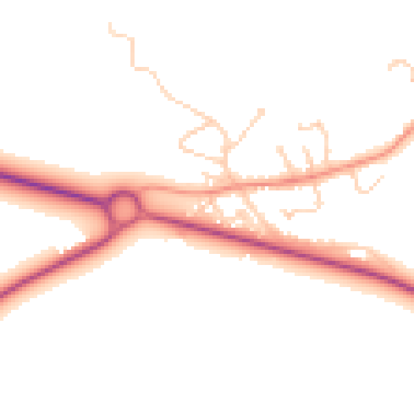 Daytime road noise heatmap for DN41 8FL