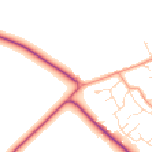 Daytime road noise heatmap for DN41 8HR