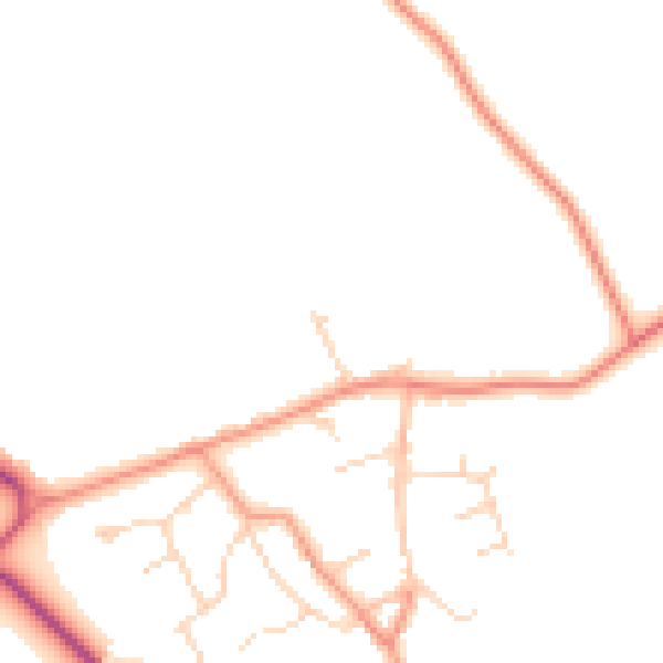 Daytime road noise heatmap for DN41 8HY
