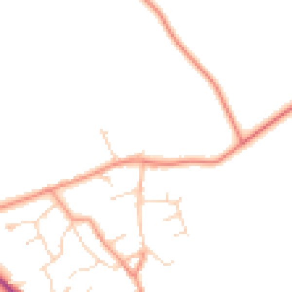 Daytime road noise heatmap for DN41 8HZ