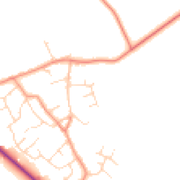 Daytime road noise heatmap for DN41 8JE