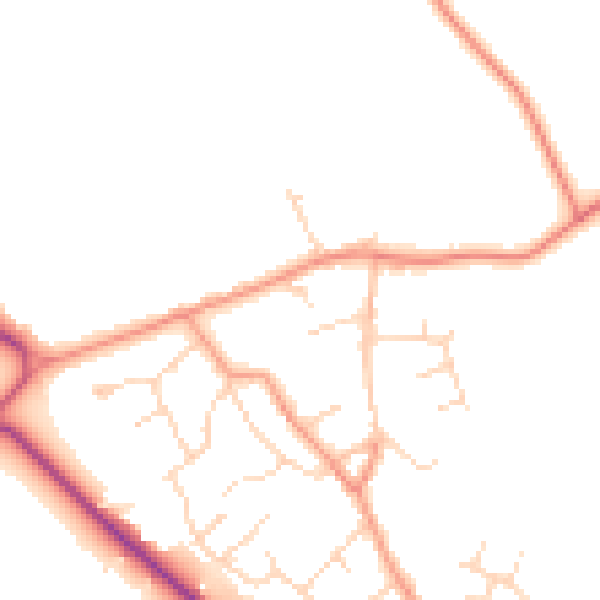 Daytime road noise heatmap for DN41 8JH