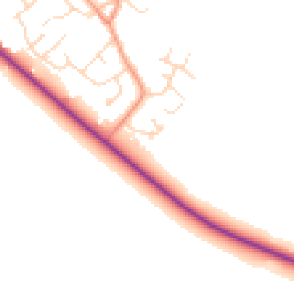 Daytime road noise heatmap for DN41 8RD
