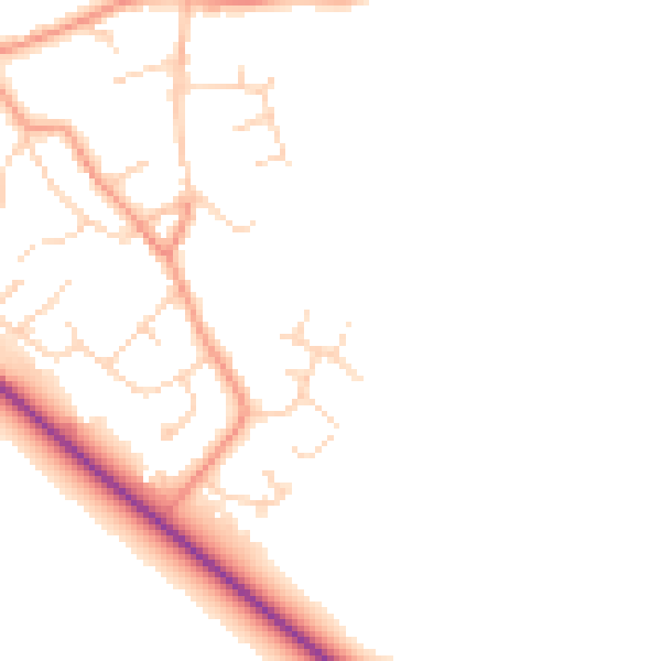 Daytime road noise heatmap for DN41 8SD