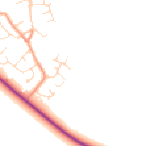 Daytime road noise heatmap for DN41 8SW