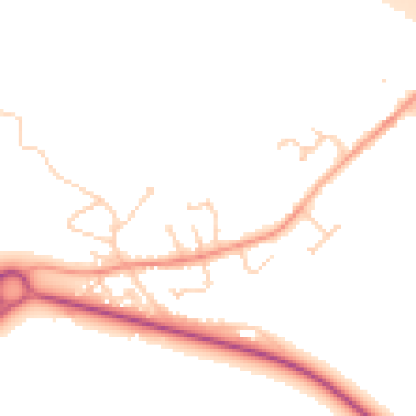 Daytime road noise heatmap for DN41 8TG