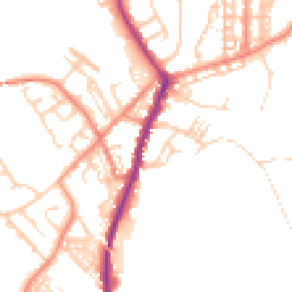 Daytime road noise heatmap for DN5 0AA
