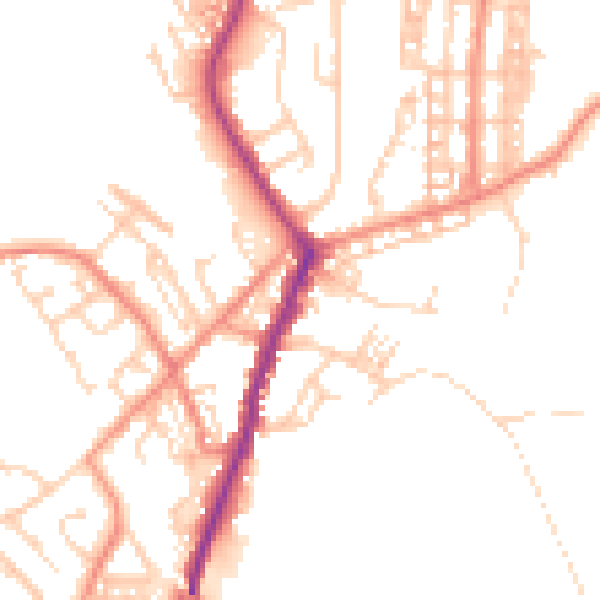 Daytime road noise heatmap for DN5 0AP