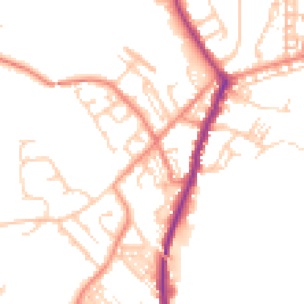 Daytime road noise heatmap for DN5 0BH