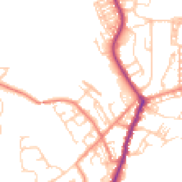Daytime road noise heatmap for DN5 0BX