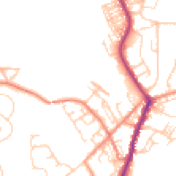 Daytime road noise heatmap for DN5 0BY