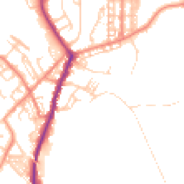Daytime road noise heatmap for DN5 0DF