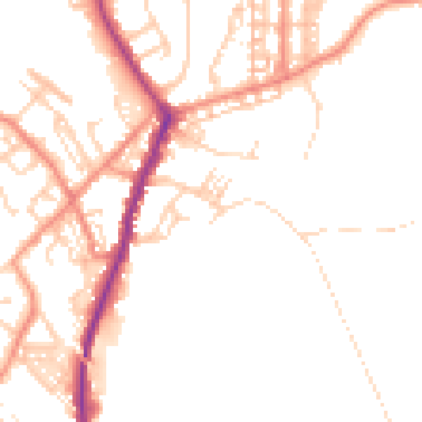 Daytime road noise heatmap for DN5 0DH